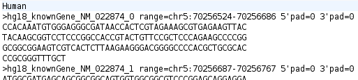 Genome Browser - SMN1 (human) - sequence annotation file